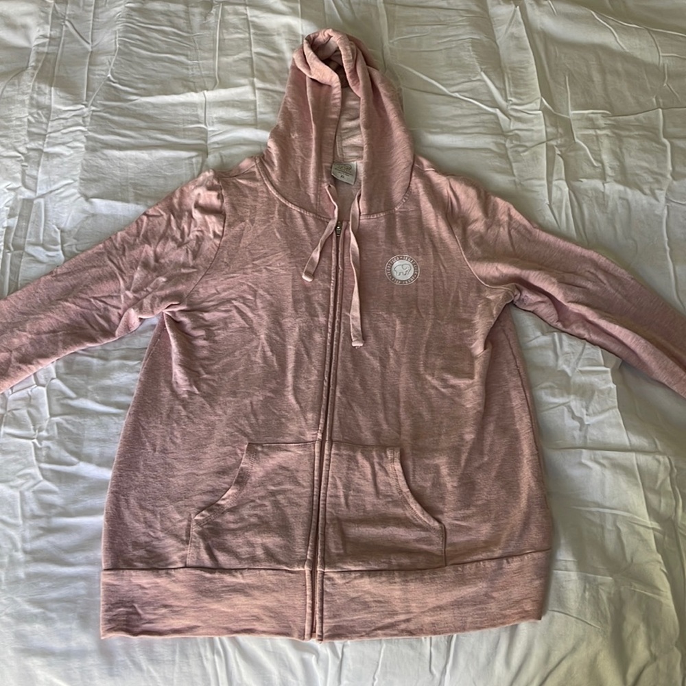 Ivory Ella light pink zip up hoodie